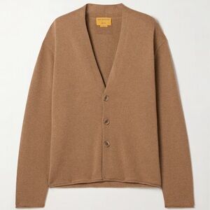Guest in Residence Everywear Cashmere Knit Cardigan in brown camel size xs